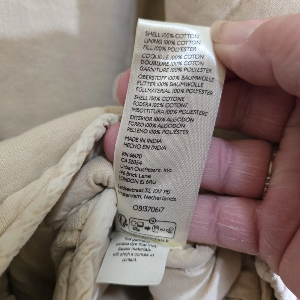 Free People Dolman Quilted Knit Jacket In Vanilla Creme XL Oversized Casual - Picture 13 of 15